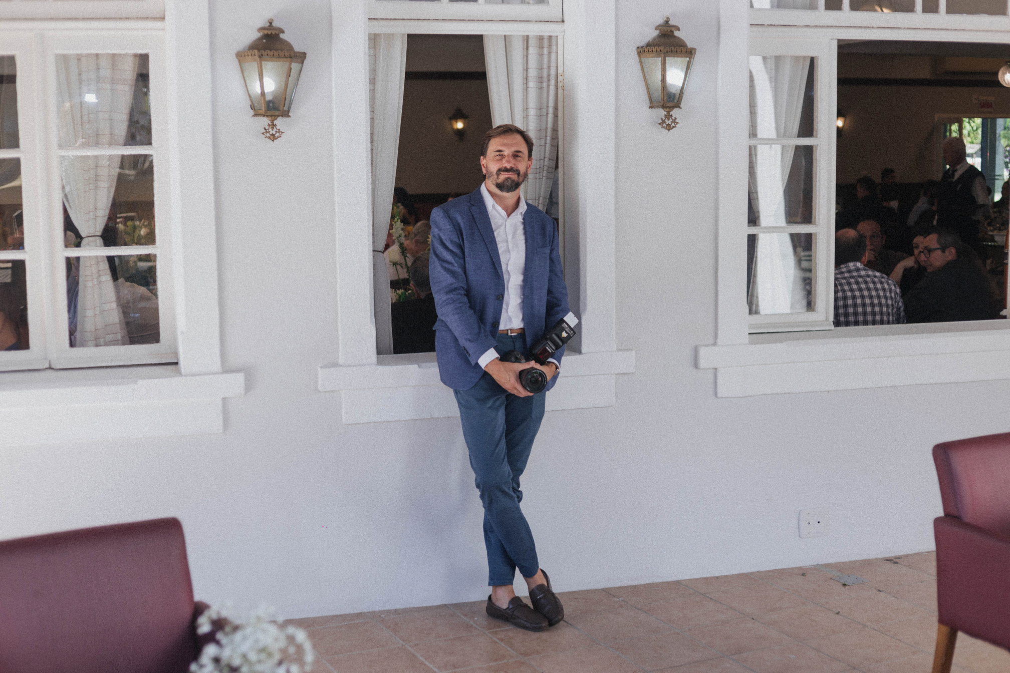 Nino Bellini com sua câmera